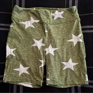 Bicycle shorts army green with stars